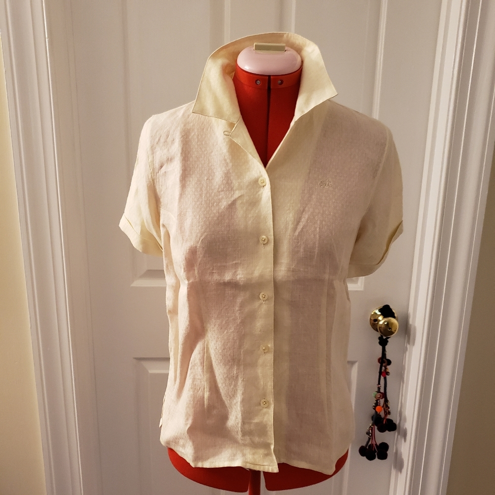 RALPH LAUREN Linen Short Sleeves Classic Shirt
